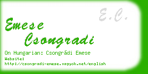 emese csongradi business card